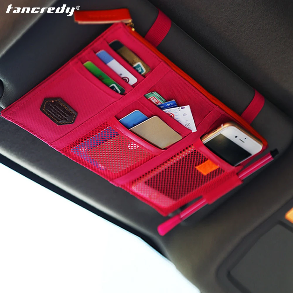 

Car styling Sun Visor Card Package Holder Multifunction In-Car Pocket Organizer Pouch Bag Pocket Auto Accessories Car-styling