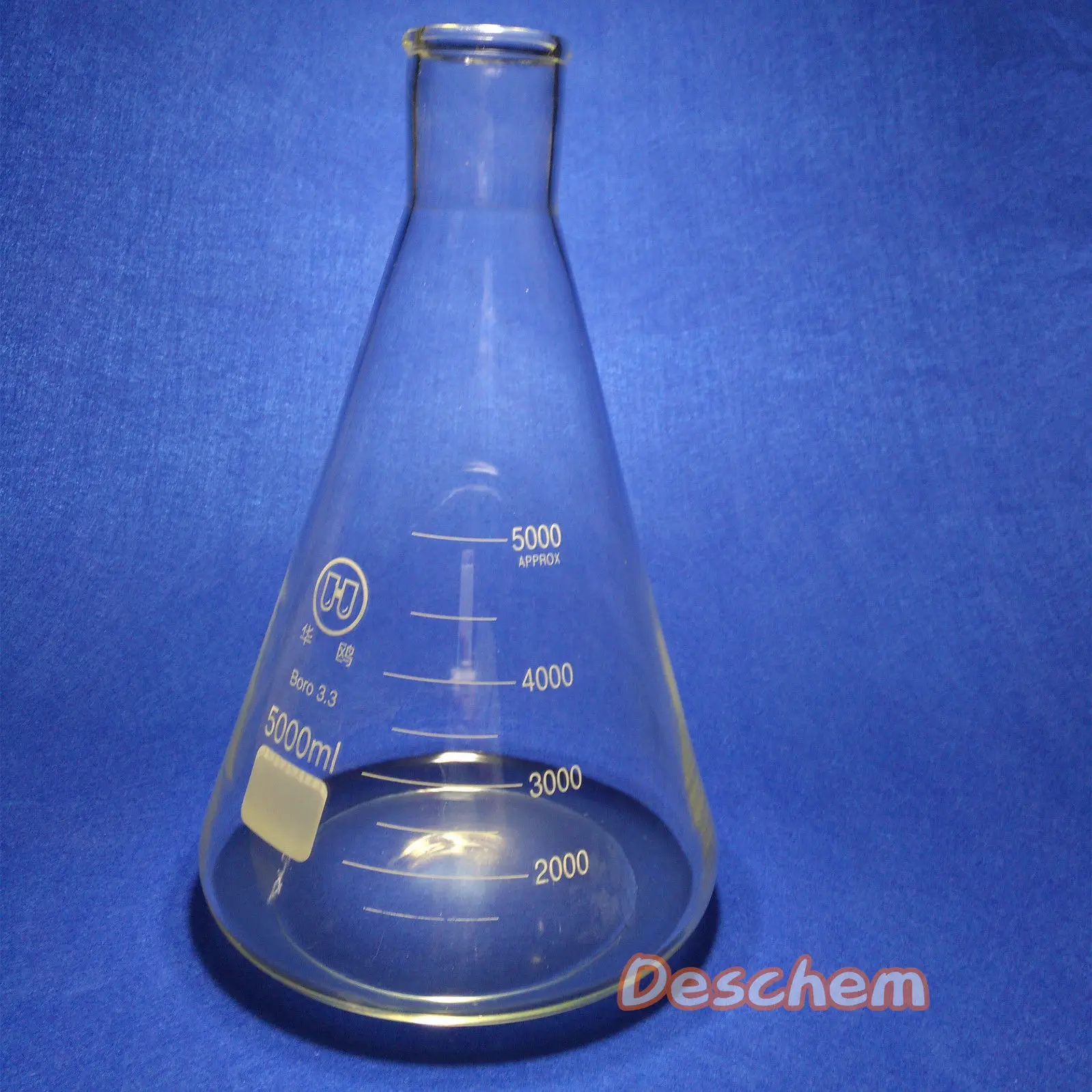 5000 мл стеклянная колба Erlenmeyer 5 л лабораторная коническая бутылка с обычной