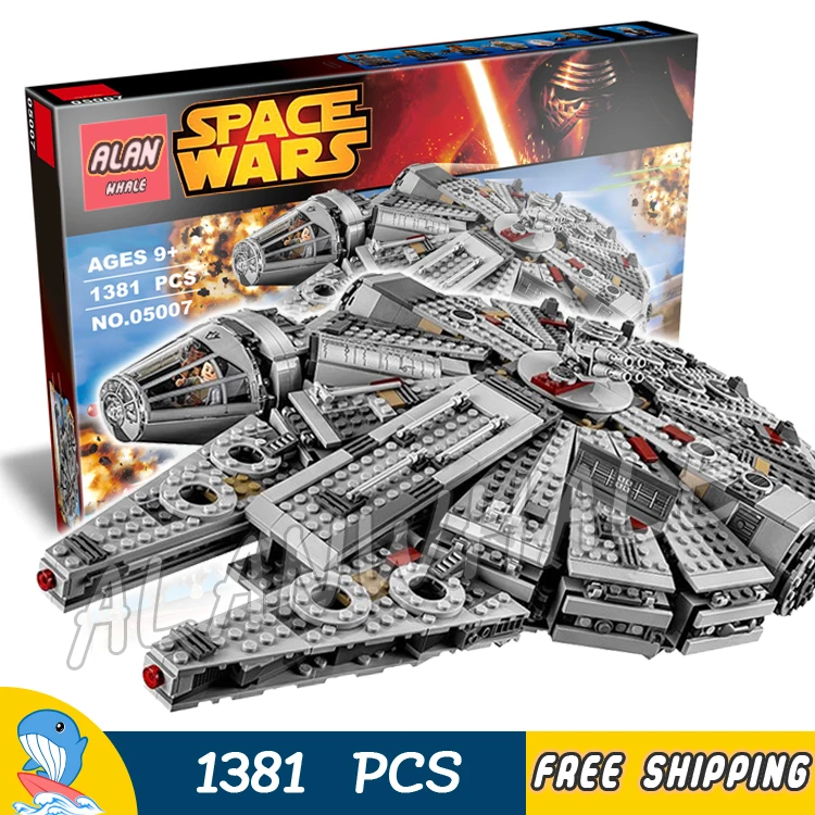 

1381pcs Space Wars Millennium Falcon Spaceship Battle Ship 10467 Model Building Blocks Bricks Children Toys Compatible With Lego