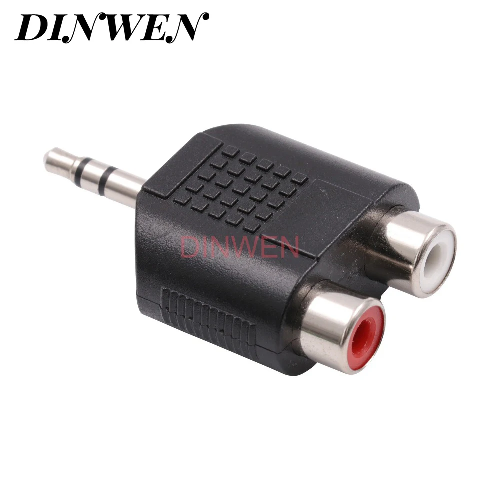 

Stereo 3.5mm Plug to 2 RCA Jacks Connector Male to Female Y Splitter Adapter for Hifi Audio TV AMP Nickel Brass Conductor 1PC