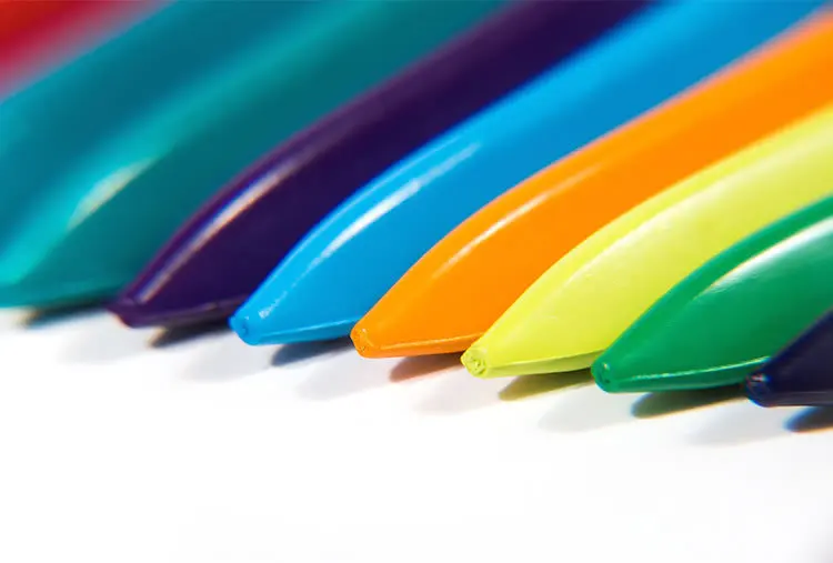 Mrosaa Цвет Pens Пластик мелки 24 Цвета пищевой моющиеся Книги по искусству рисунок ручки цветной карандаш подарок для детей Горячая товары для