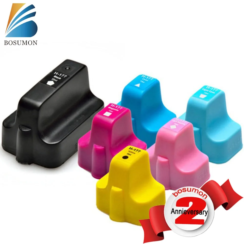 Bosumon Remanufactured Ink Cartridge for HP 177 xl compatible with Officejet C5175 C5183 C6175 C7170 Printer