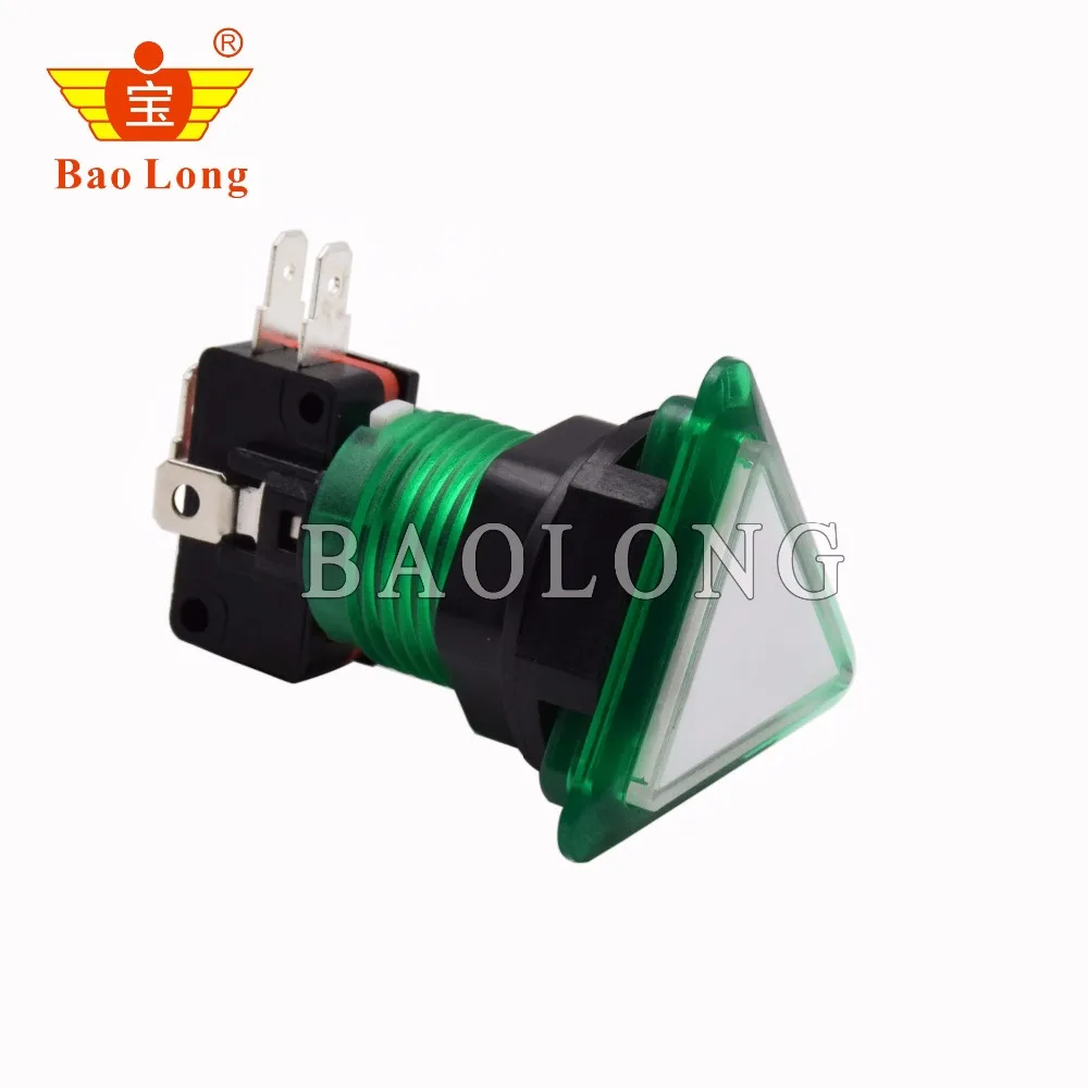 Triangle Arcade Game Machine Push Button 12V led lamp illuminated 3.9x3.9cm