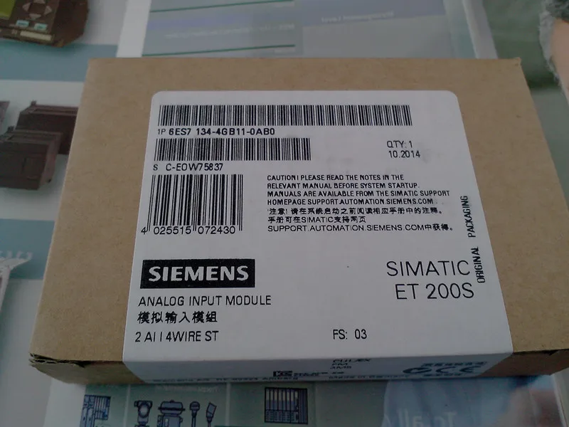 Terminal Module Analog Input Module Siemens S7 6es7 134-4gb11-0ab0