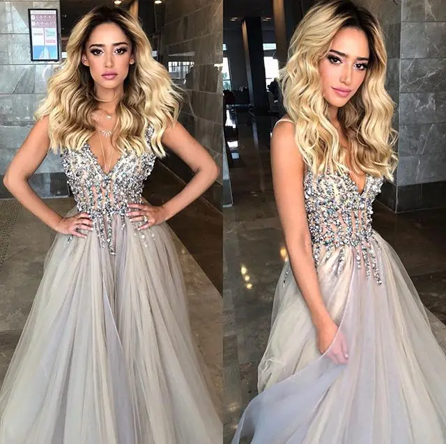 v neck prom dresses 2019