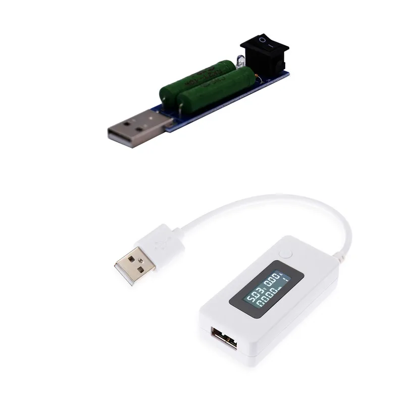 

USB Voltage Current Detector Mobile Power USB Capacity Charger Tester Meter+USB mini discharge load resistor 25%off