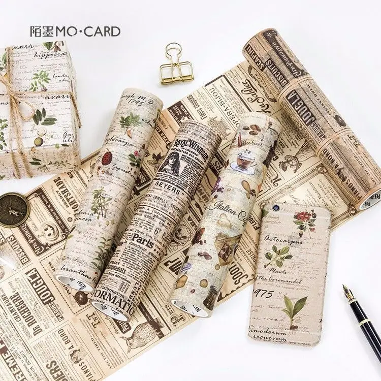 

1 PCS New 20cm*5m Retro Newspaper Dairy Thing Decorative Washi Tape Adhesive Tape DIY Scrapbooking Sticker Label Masking Tape