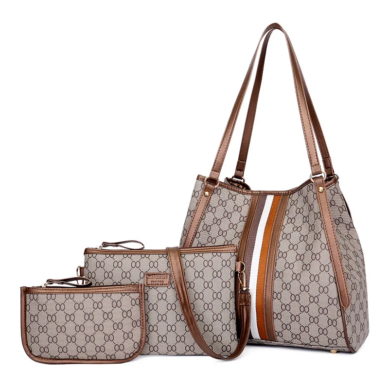 

3 Sets High Quality Leather PU Women Handbags Luxury Tote Bag+Ladies Shoulder Bag+Clutch Messenger Bag