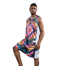 Дышащая мужская возврат Баскетбол Майки комплекты пустой Баскетбол форменная одежда возврат тренировочные майки Костюмы