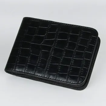 

Crocodile leather Fountain Pen Bag luxury school Office Stationery pencil case high-capacity pencil bag