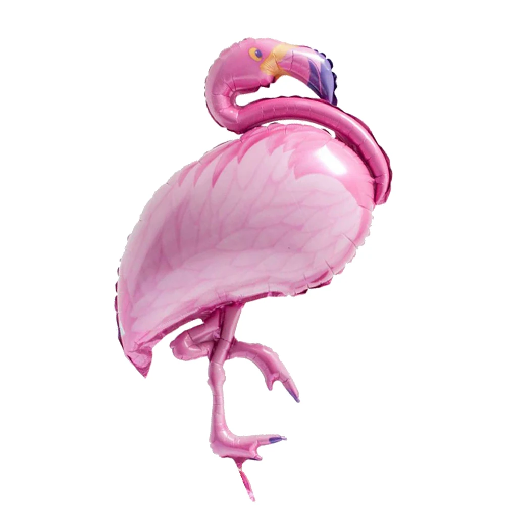 Novelty Large Aluminum Foil Flamingo Balloon Tropical Hawaiian Luau Summer Beach Wedding Birthay Party