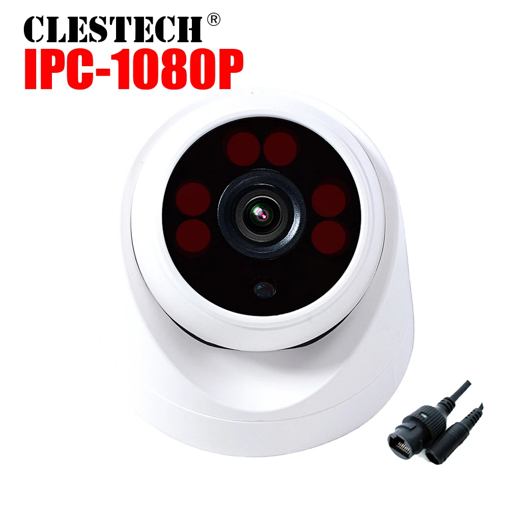 ONVIF HD IP Камера Hi3518E 1080 P 2,8 мм объектив Широкий формат купол Indoor 3 шт Массив светодио дный ночного видения IP Камера P2P внутренний XMEYE APP