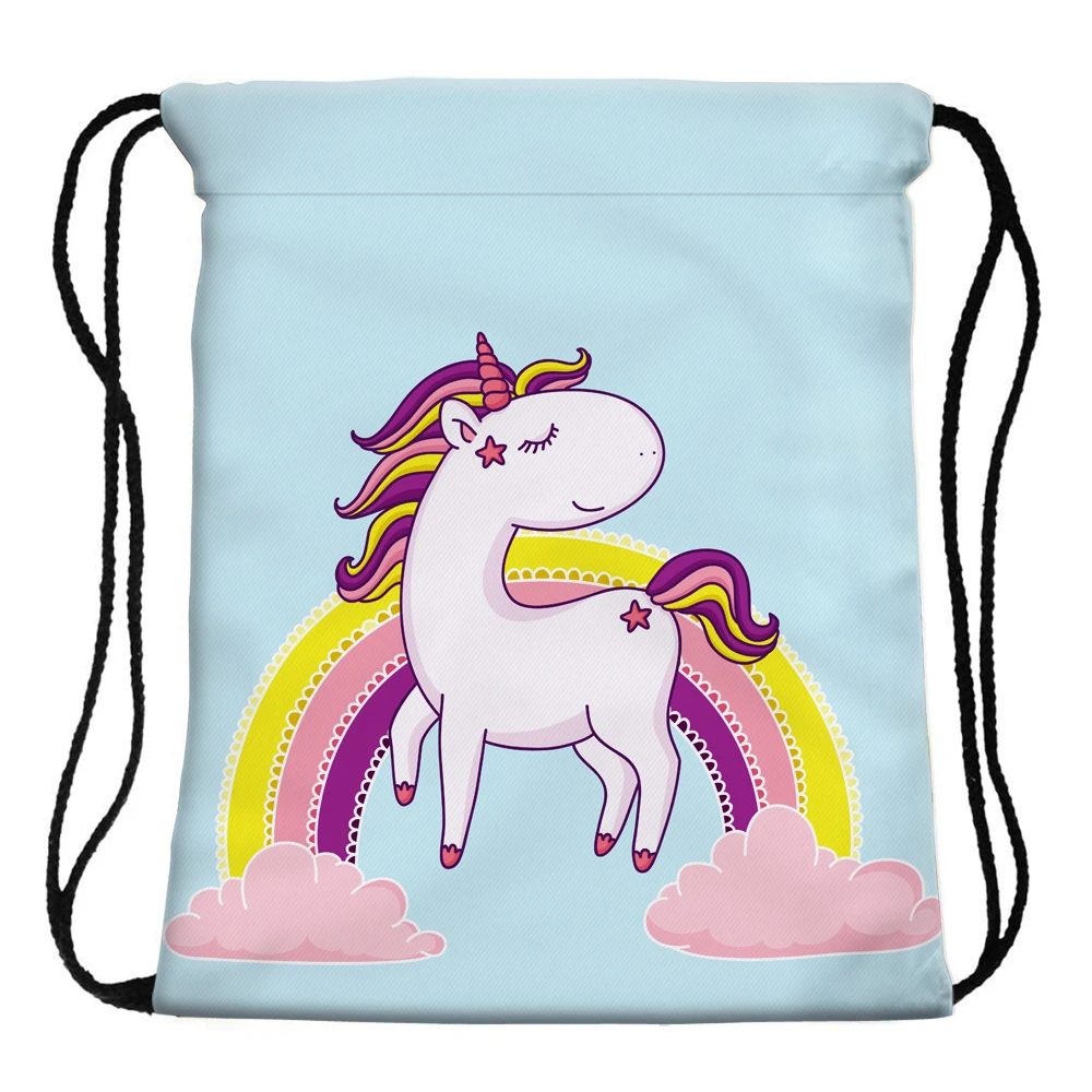 3D Unicorn Fashion Printed Drawstring Bags For Girls -Unicorn Fashion
