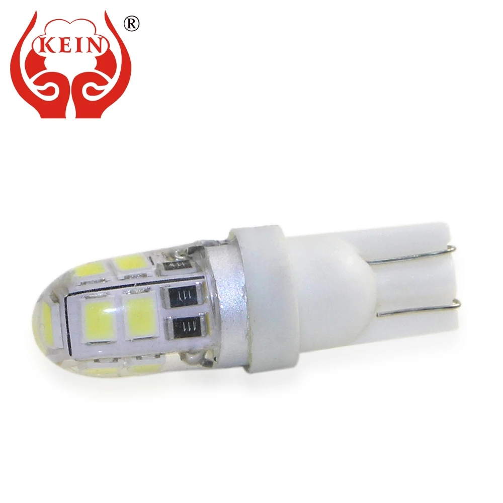 

KEIN 1PCS T10 W5W LED NEW silicone High Qualit 194 car Bulb 2835 Side Wedge Pathway Lighting Interior automotivo Signal Lamp 12V