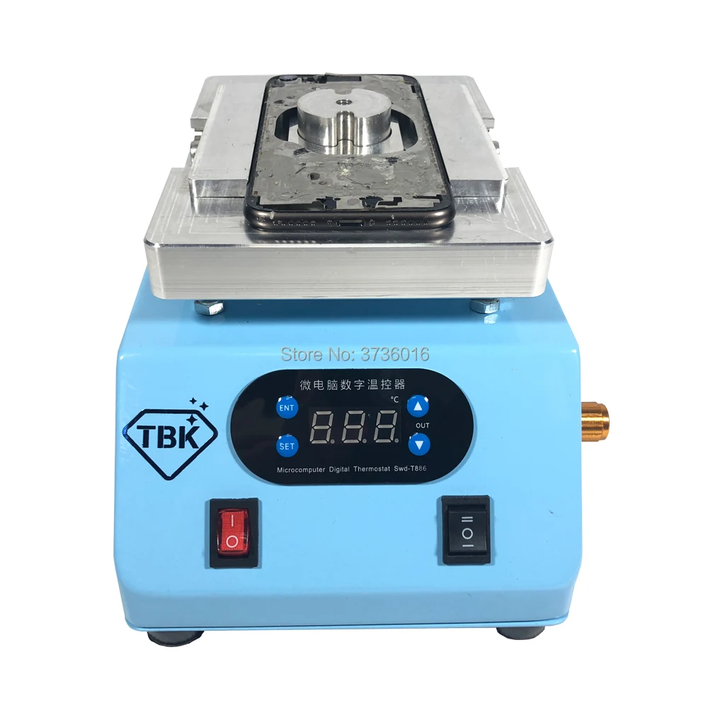TBK 220 V треснутая задняя крышка батарейного отсека стеклянная Машинка для удаления для iphone 8/8 PLUS/X Задняя стеклянная нагревательная Сепаратор Ремонт машины