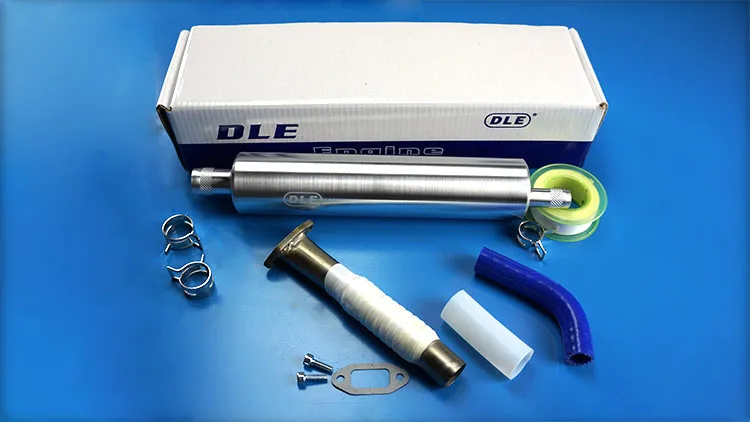 

Original DLE Long Muffler Canister Exhaust Set & Parts for DLE20RA Gasoline Engine