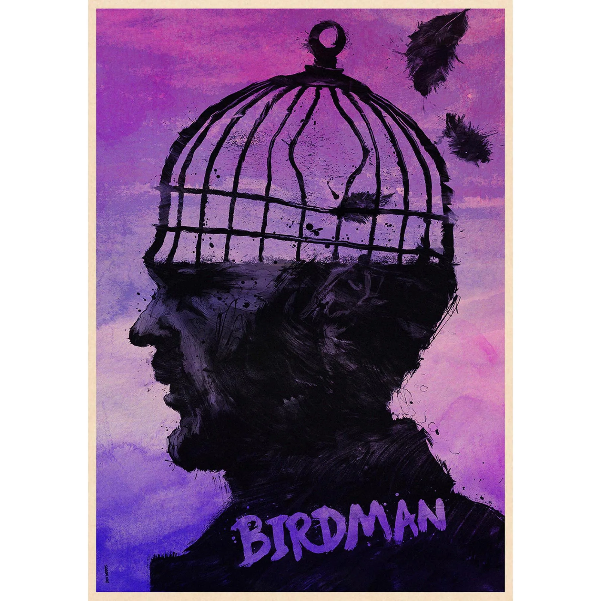 Birdman украшение для дома крафт фильм постер Рисование ядро наклейки на стену 42*30