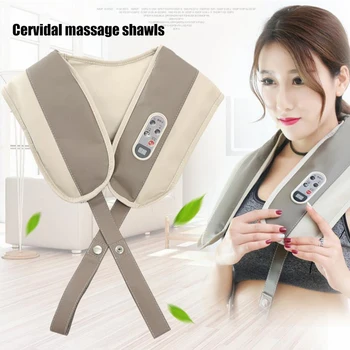 

Cervical Massage shawls with Heat Deep Kneading Massager Shoulders Legs Foot Full Body Portable Electric Massager Home Office