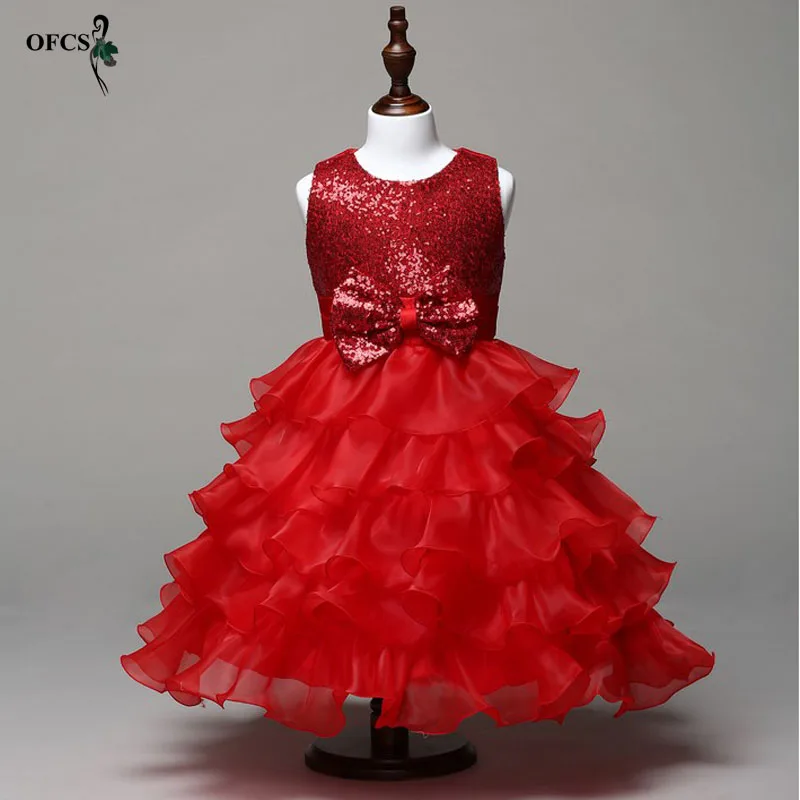 OFCS Summer Formal Kids Dress Red Sequins Girls Wedding Party Dresses Girl Clothes Dress Bridesmaid Children Clothing 4-15 Year
OFCS Summer Formal Kids Dress Red Sequins Girls Wedding Party Dresses Girl Clothes Dress Bridesmaid Children Clothing 4-15 Year
