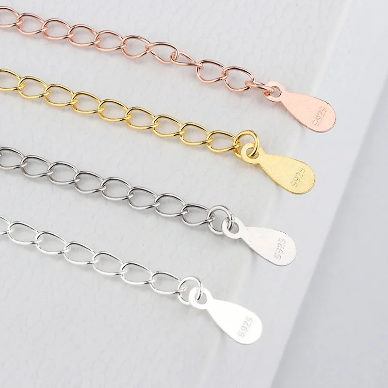 Necklace Extenders Gold Necklace Extender for Necklaces Extender Chain S925  Sterling Silver Extender Bracelet Extender Gold Chains Extenders for Women
