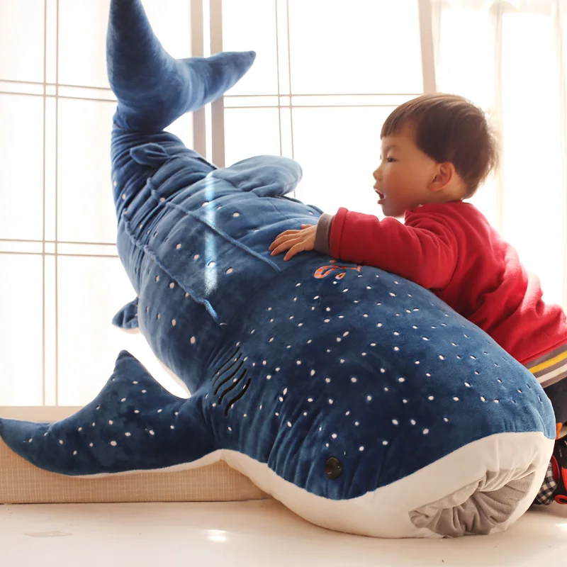 New Cute Large 50cm Whale Shark Plush Toy Cartoon  Doll Soft Stuffed Animals Cushion Child Pillow 3 Colors Kids Toy Gifts
