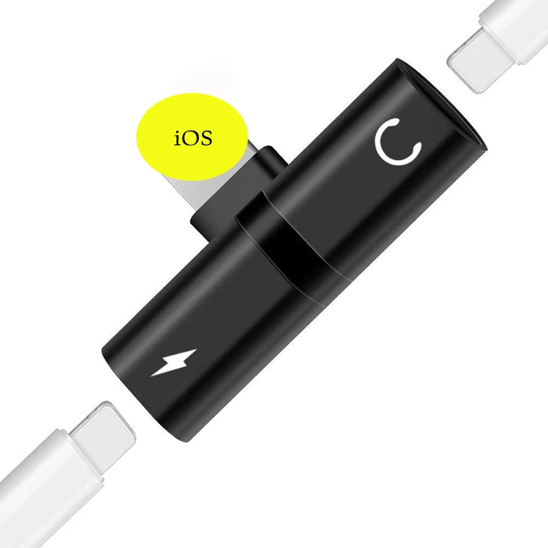 

Earphone Dual For Lightning Cable OTG Splitter For iphone 7 8 X plus With Music + Calling + Charging Audio Charging Adapters