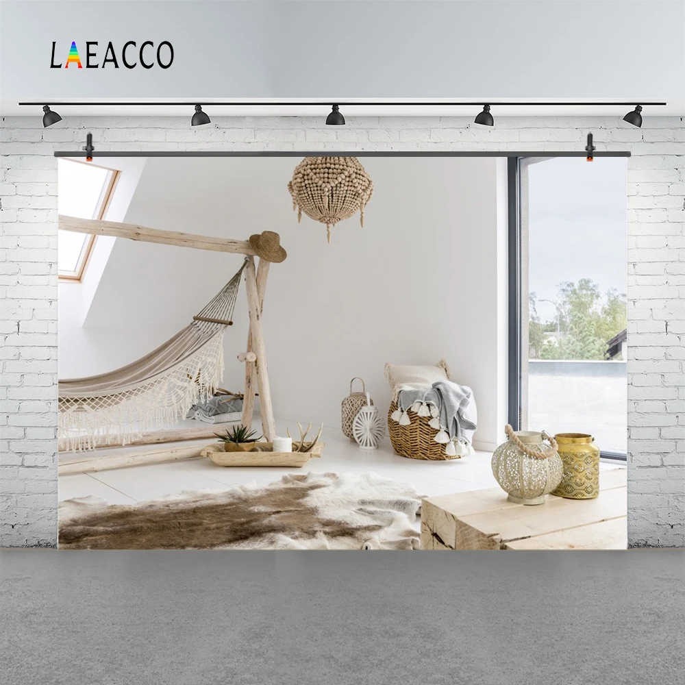 Laeacco декорации интерьера гамак окно банка дома фотографии фоны индивидуальные фотографические фоны реквизит для фотостудии