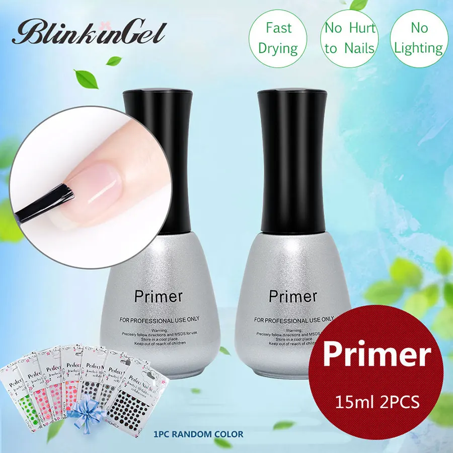 BlinkinGel 2pcs 15ml Acryl Primer for Nail Gel Polish Base Gel Nail