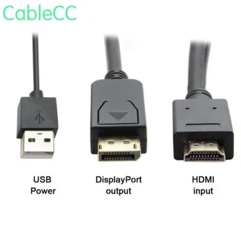 

2M HDMI Source to Male DisplayPort Display Port DP Sink 4K 2K Video Cable for PC Laptop Monitor 200CM