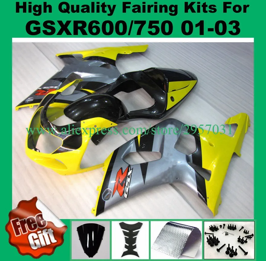 Fairing Kits Yellow Black For SUZUKI GSXR 600 K4 GSXR600 04 05 GSXR 750 K4 2004