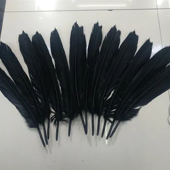

Wholesale a set (12pcs) black eagle tail feathers 40-45 cm /16-18 inches for stage celebration feather decoration