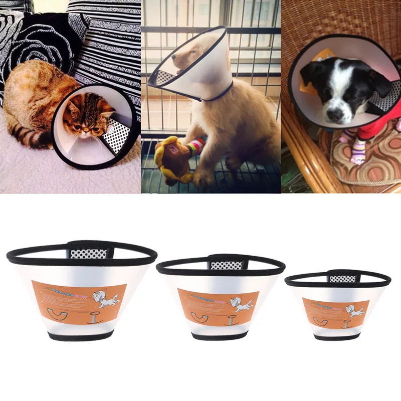 

Pet Dog Cat Elizabethan Collars Wound Healing Remedy Recovery Protective Collar Collars Goods Cone E- Collar For Dogs Cats