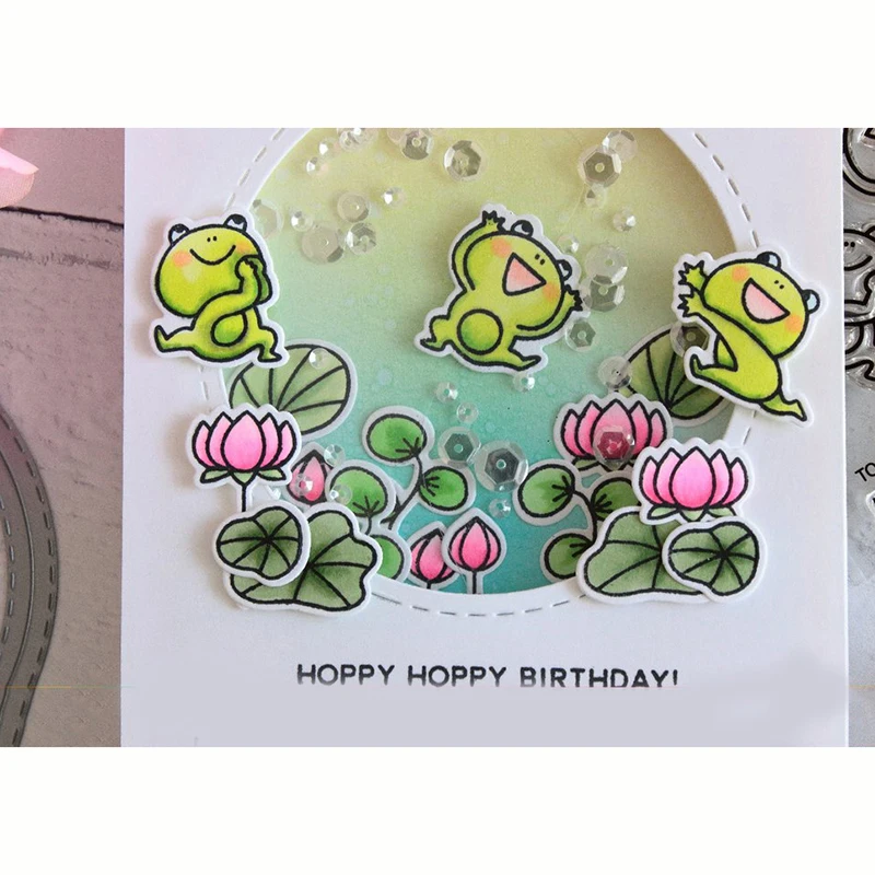 

TOADALLY Metal Cutting Dies and stamps DIY Scrapbooking Card Stencil Paper Craft Stamp Die Set
