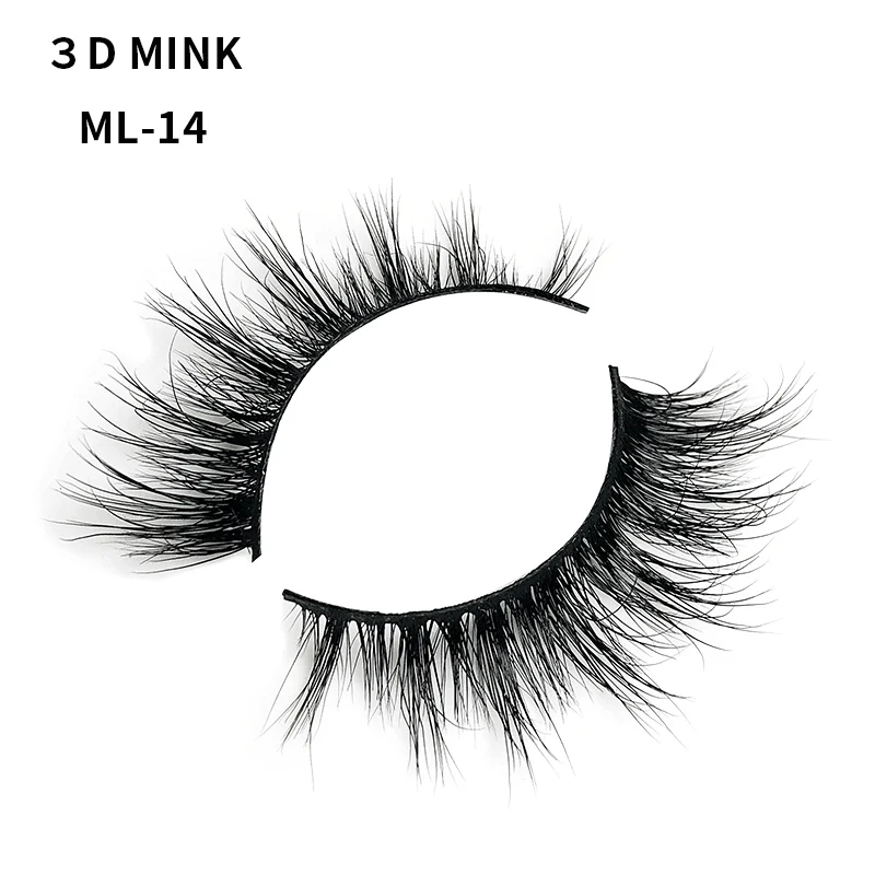 ML-14 Cursvela 3D норковые ресницы, искусственные ресницы безжалостные ресницы ручной работы многоразовые натуральные ресницы для макияжа серии ML - Цвет: ML-14