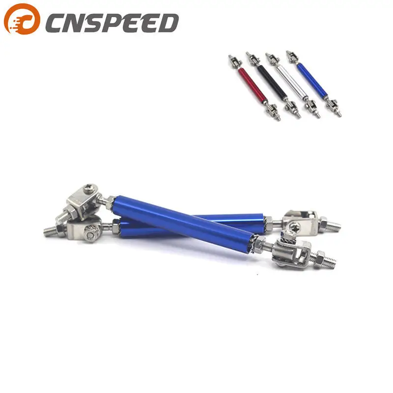 

CNSPEED Universal Adjustable 75MM Front Bumper Lip Stainless Steel & Aluminum Splitter Rod Strut Tie Bar Support YC100400