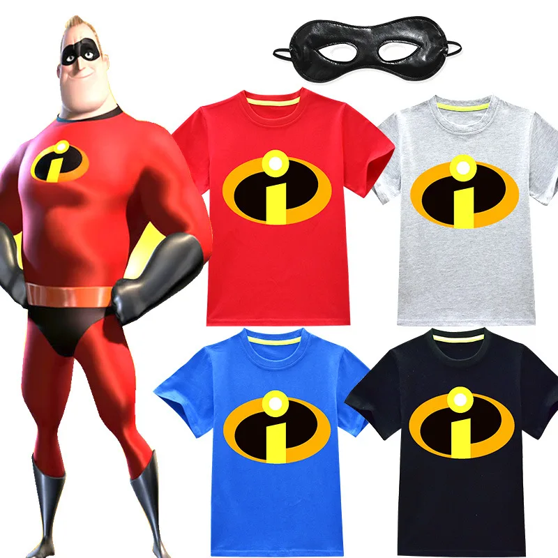 

Movie The Incredibles 2 Summer Casual Short Sleeve T Shirt Tee Girls Boys Cotton 3D Printing Sports T-shirts Children Clothes