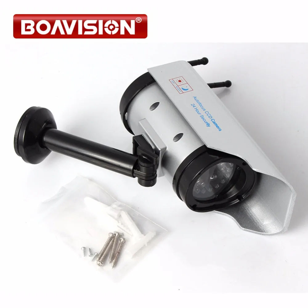 

Solar Energy Power Dummy Outdoor Indoor Bullet Camera Flash IR LED Security Camera Fake Dome Wireless CCTV Surveillance