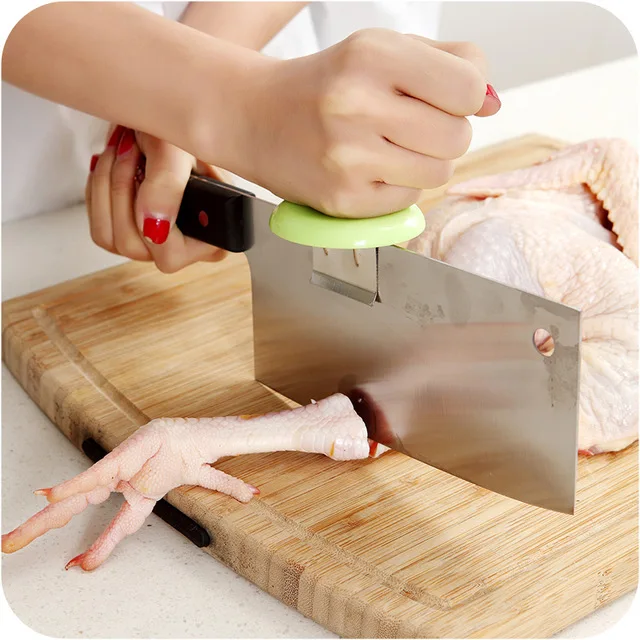 Kitchen cutting auxiliary device stainless steel cutting power head creative artifact knife cap
