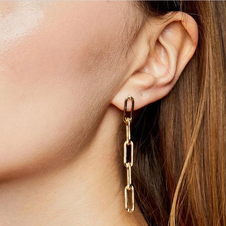 

Krazylee Elegant Women Korean Long Chain Earrings Exaggerated Vintage Long Hollow Drop Dangle Earring Charm Pendent Jewelry E770