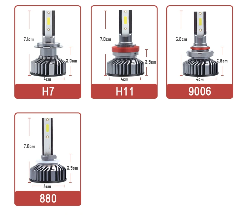 По DHL F2 H7 светодиодный H1 24V H4 H11 H8 6500K для автомобильных фар 8000LM Авто 9005 HB3 9006 HB4 светодиодный автомобилей 8000K светодиодный