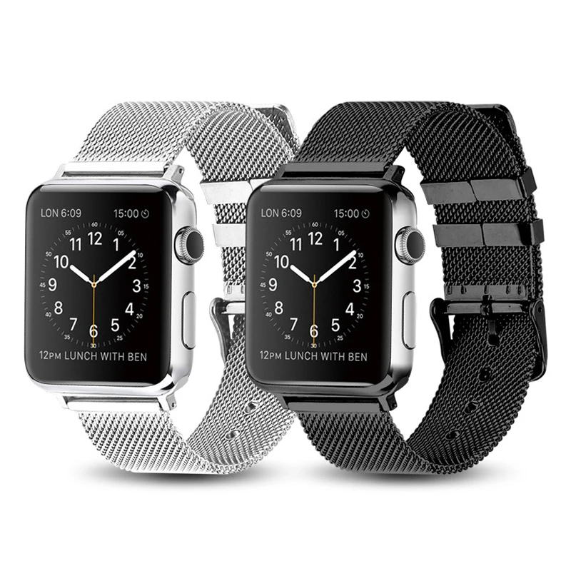 Ремешок Миланская петля из нержавеющей стали для Apple Watch браслет iWatch Series 1 2 3 4 5 38 мм