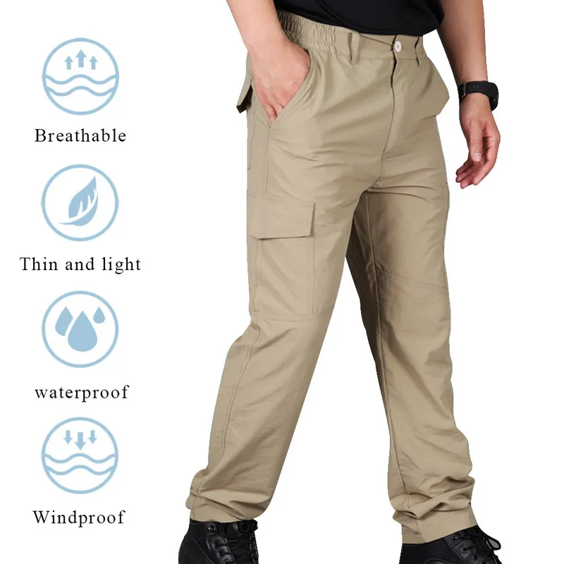 Прямая поставка, SHUJIN, мужские быстросохнущие прямые брюки Carpenter Ripstop, рабочая одежда, брюки карго