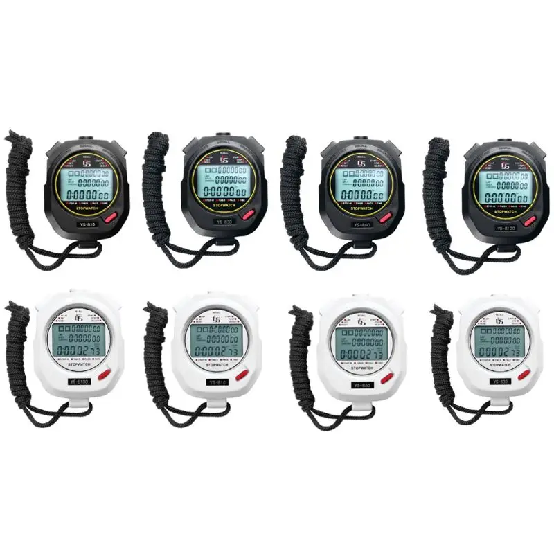 

Newest 1pcs Three Rows of 100 Stopwatch Timers Track and Field Training Black and White 2 Color Optional Running Timer