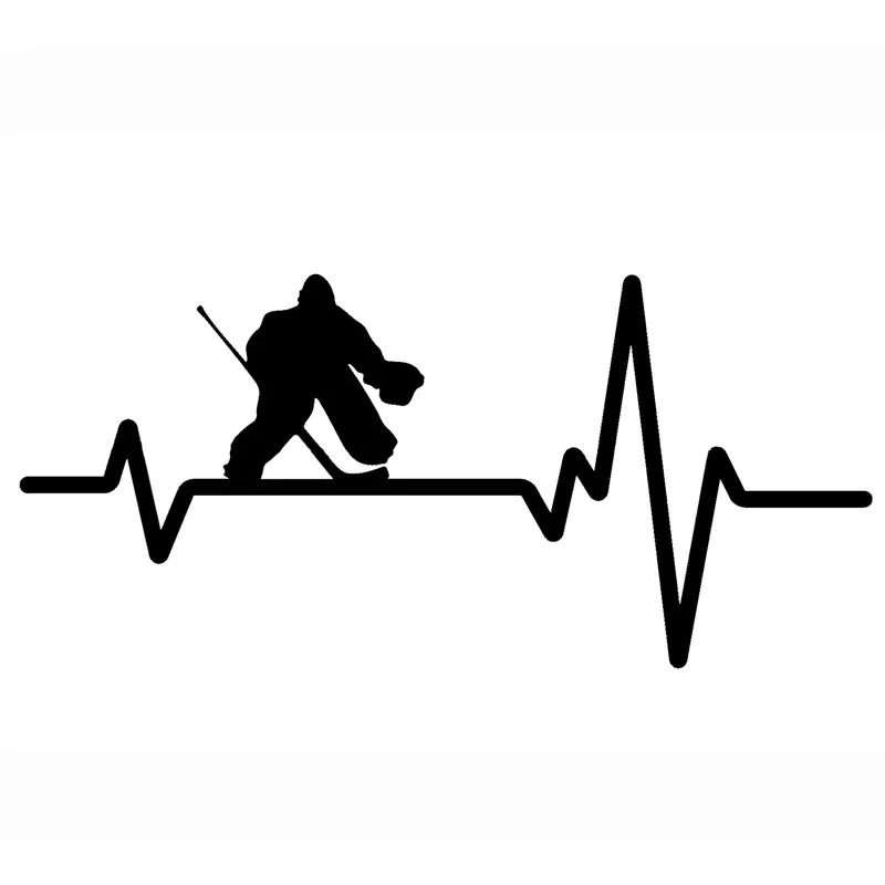 

16.2*7.5CM Funny Hockey Goalie Vinyl Car Sticker Styling Auto Decal Decoration for Audi A3 A4 Hyundai Tucson Peugeot 206 Fiat