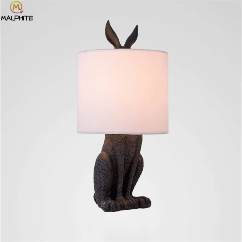 Современная креативная настольная лампа в форме кролика светильник светодиодный тафламп прикроватная лампа настольная лампа для спальни гостиной столовой - Цвет абажура: B