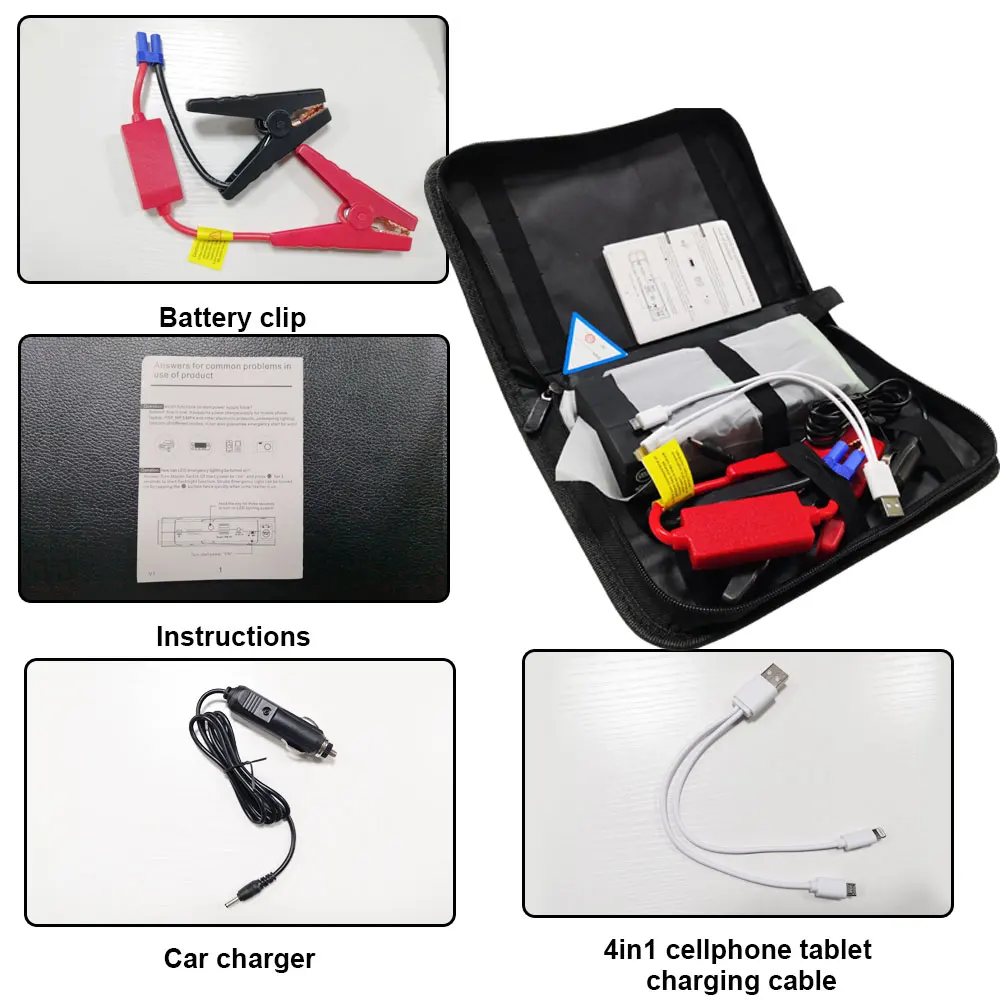 Kaufen Tragbare Hohe Kapazität Auto Starthilfe Batterie Power Bank Ausgangs Gerät Auto Batterie Ladegerät Booster 600A 12V 16800mAh