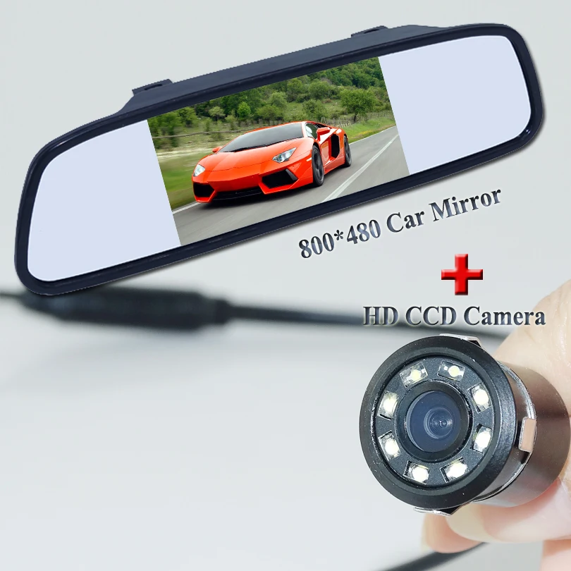 imágenes para Cámara del revés del coche Paking HD Revere CCD Cámara de Visión Trasera 4.3 pulgadas de Coches Espejo Retrovisor Para Todo tipo de coches imágenes para Cámara del revés del coche Paking HD Revere CCD Cámara de Visión Trasera 4.3 pulgadas de Coches Espejo Retrovisor Para Todo tipo de coches