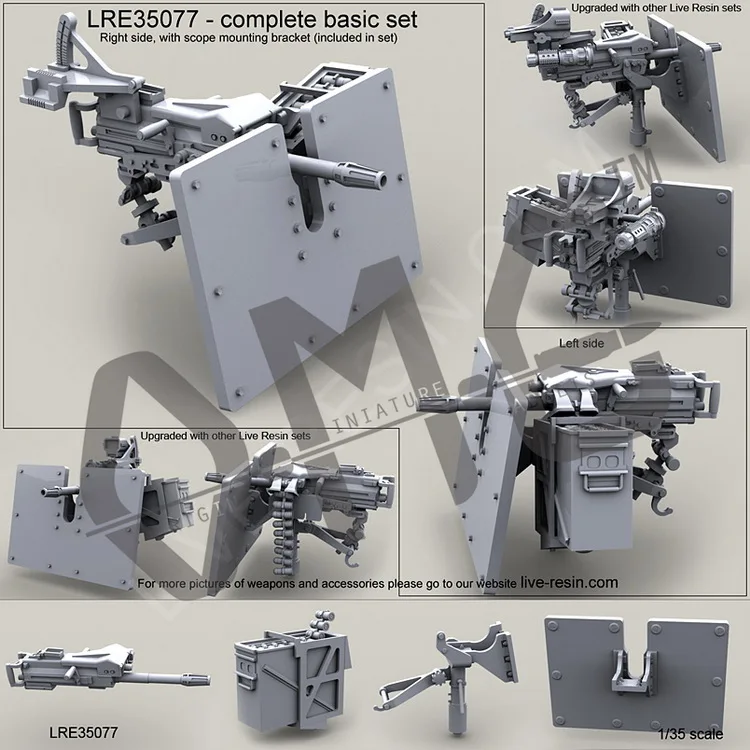 

[Scale Model Kit] Live Resin LRE-35077 1/35 MK19-3 40mm G.renade Machine Gun on MK93 Machine Gun Mount with Bearing