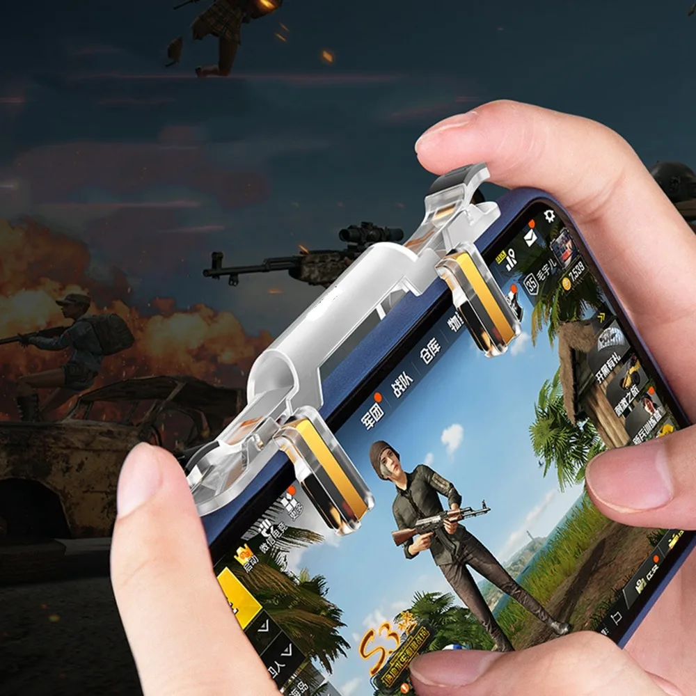 

Mobile Phone L1 R1 Shooter Controller For IOS Android Smart Phone Game Trigger Fire Button Aim Key Gaming Console for PUBG Game