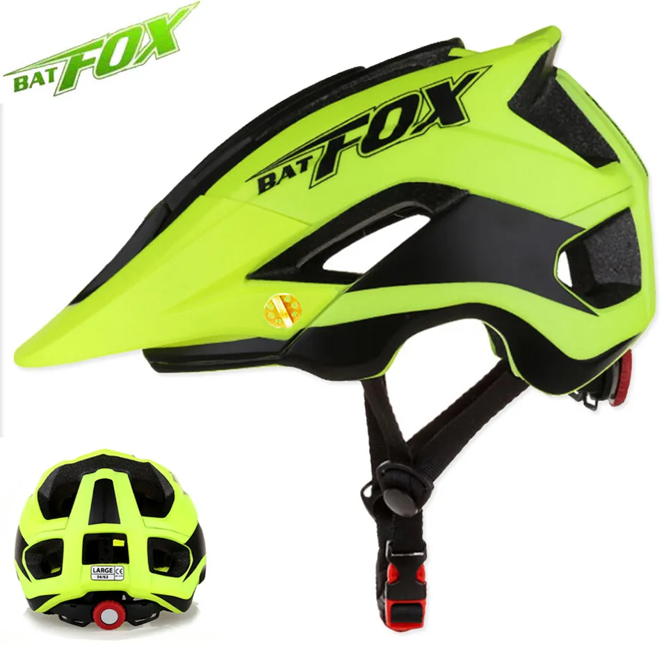 

BATFOX Cycling Helmet Women Men Bicycle Helmet MTB Bike Mountain Road Cycling Safety Outdoor Sports Lightweight Big Visor Helmet